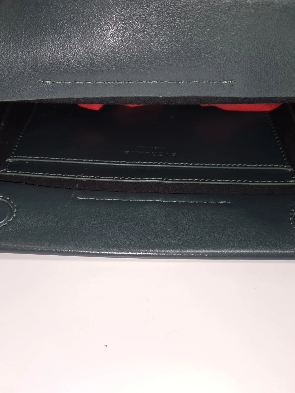 Everlane Dark Green Leather Shoulder Tote